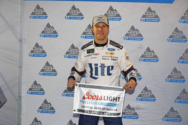March 10, 2017 - Las Vegas, Nevada, United States of America - March 10, 2017 - Las Vegas, Nevada, USA: Brad Keselowski (2) wins the pole award for the Kobalt 400 at Las Vegas Motor Speedway in Las Vegas, Nevada. NASCAR Motorsport USA 2017: Monster Energy NASCAR Cup Series Kobalt 400 March 10 - ZUMAa161 20170310_zaa_a161_001 Copyright: xJustinxR.xNoexAspxIncx