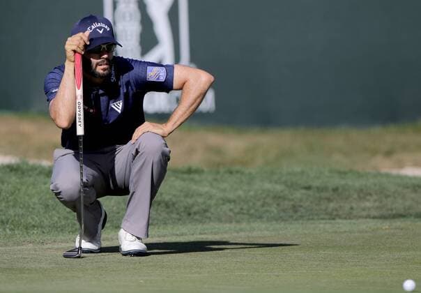 March 10, 2017 - Palm Harbor, Florida, U.S. - DOUGLAS R. CLIFFORD Times.Adam Hadwin analyzes a putt at the 17th green while playing in the second round of the Valspar Golf Championship at Innisbrook Resort and Golf Club s Copperhead Course on Thursday (3 9 17) in Palm Harbor. Golf 2017 - Valspar Championship - ZUMAs70_ 20170310_zan_s70_085 Copyright: xDouglasxR.xCliffordx
