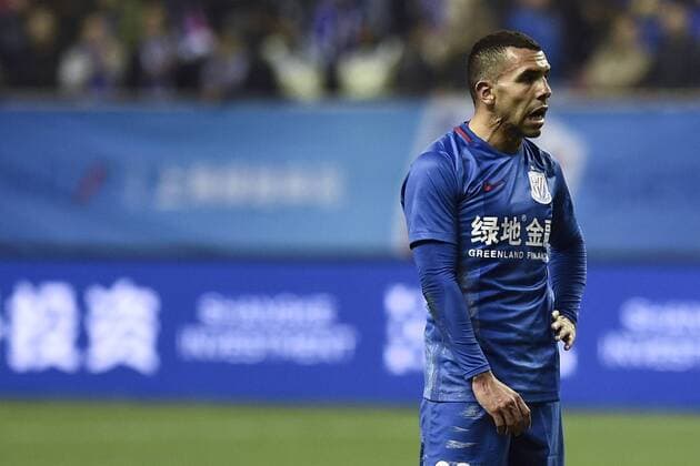 SHANGHAI, CHINA - MARCH 11: Carlos Tevez 32 of Shanghai Shenhua reacts during the 2nd round match of CSL Chinese Football Association between Shanghai Shenhua and Tianjin Quanjian at Hongkou Football Stadium on March 11, 2017 in Shanghai, China.  Copyright: xVCGx CFP501369055 