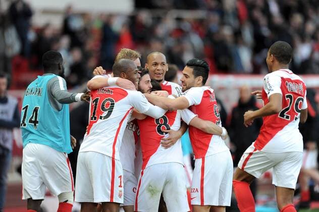 10 BERNARDO SILVA (mon) - 02 FABINHO (mon) - 09 RADAMEL FALCAO (mon) - 19 DJIBRIL SIDIBE (mon) - JOIE FOOTBALL : AS Monaco vs Girondins de Bordeaux - Ligue 1 - 11 03 2017 FEP Panoramic 
