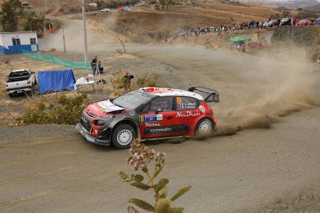 French pilot Stephene Lefebvre rides his Citroen C3 WRC Motorsport Rallye WM during the Half Moon stage at the 14th World Rally Championship in Leon, Guanajuato state, Mexico, 11 March 2017. 14TH WORLD RALLY CHAMPIONSHIP IN MEXICO !ACHTUNG: NUR REDAKTIONELLE NUTZUNG!  Copyright: xUlisesxRuizxBasurtox MEX001 20170311-636248581848085610