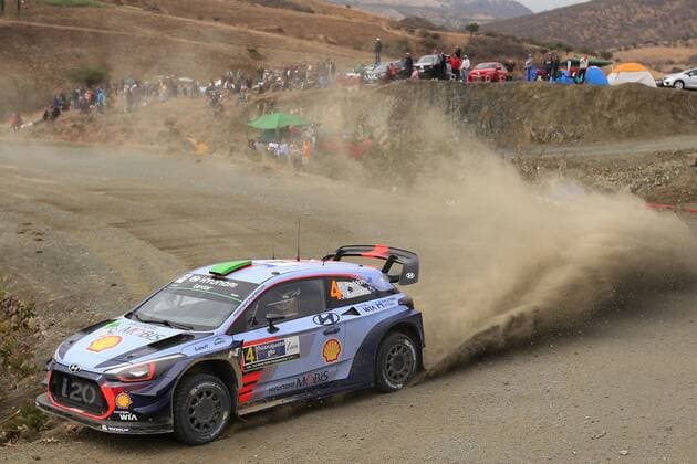New Zealander pilot Hayden Paddon rides his Hyundai I20 Coupe WRC Motorsport Rallye WM during the Half Moon stage at the 14th World Rally Championship in Leon, Guanajuato state, Mexico, 11 March 2017. 14TH WORLD RALLY CHAMPIONSHIP IN MEXICO !ACHTUNG: NUR REDAKTIONELLE NUTZUNG!  Copyright: xUlisesxRuizxBasurtox MEX001 20170311-636248583805860510