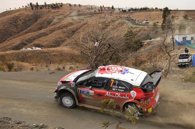 British pilot Kris Meeke rides his Citroen C3 WRC Motorsport Rallye WM during the Half Moon stage at the 14th World Rally Championship in Leon, Guanajuato state, Mexico, 11 March 2017. 14TH WORLD RALLY CHAMPIONSHIP IN MEXICO !ACHTUNG: NUR REDAKTIONELLE NUTZUNG!  Copyright: xUlisesxRuizxBasurtox MEX001 20170311-636248618977210281