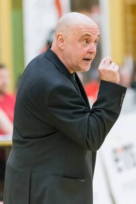 Trainer, team coach Hermann Paar (TV Saarlouis Royals, Trainer), Basketball, 1. Damen-Basketball-Bundesliga, ChemCats Chemnitz - TV Saarlouis Royals, xprx