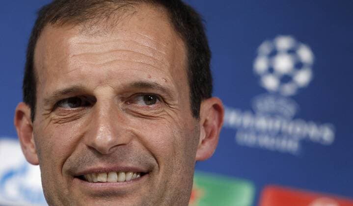 Italy: Soccer Champions League Juventus Juventus coach Massimiliano Allegri attends a press conference PK Pressekonferenz ahead of the Champions League round of 16 second leg soccer match against Porto  IsabellaxBonottox xPacificxPress
