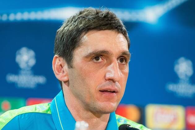 Tayfun Korkut coach of Bayer 04 Leverkusen during the press conference PK Pressekonferenz before the match of Uefa Champions League of Bayer Leverkusen at Vicente Calderon Stadium in Madrid, Spain. March 14, 2017.  (20170314027)