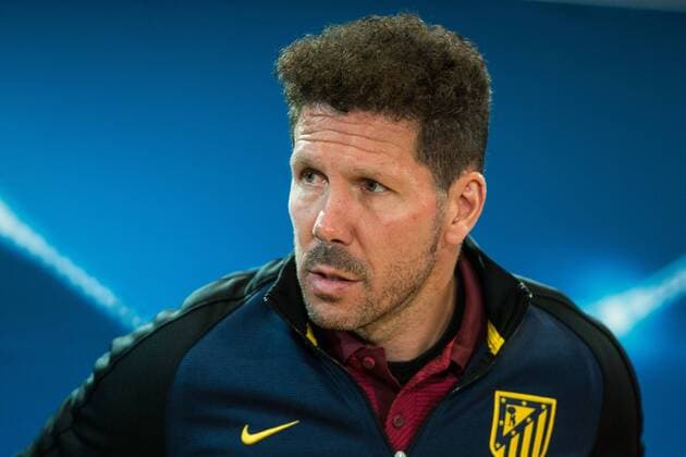 Fußball, CL, Atletico Madrid PK Diego Pablo Cholo Simeone during the press conference PK Pressekonferenz before the match of Uefa Champions League between Atletico de Madrid and Bayer Leverkusen at Vicente Calderon Stadium in Madrid, Spain. March 14, 2017.  (20170314085)