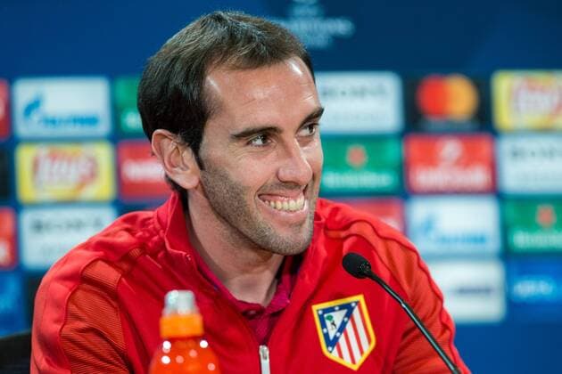 Fußball, CL, Atletico Madrid PK Diego Godin of Atletico de Madrid during the press conference PK Pressekonferenz before the match of Uefa Champions League between Atletico de Madrid and Bayer Leverkusen at Vicente Calderon Stadium in Madrid, Spain. March 14, 2017.  (20170314088)