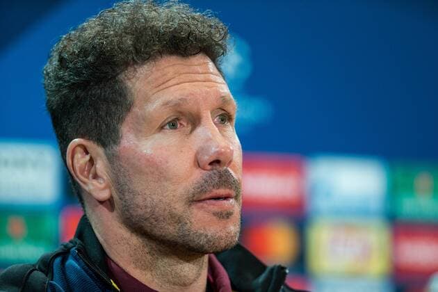 Fußball, CL, Atletico Madrid PK Diego Pablo Cholo Simeone during the press conference PK Pressekonferenz before the match of Uefa Champions League between Atletico de Madrid and Bayer Leverkusen at Vicente Calderon Stadium in Madrid, Spain. March 14, 2017.  (20170314091)