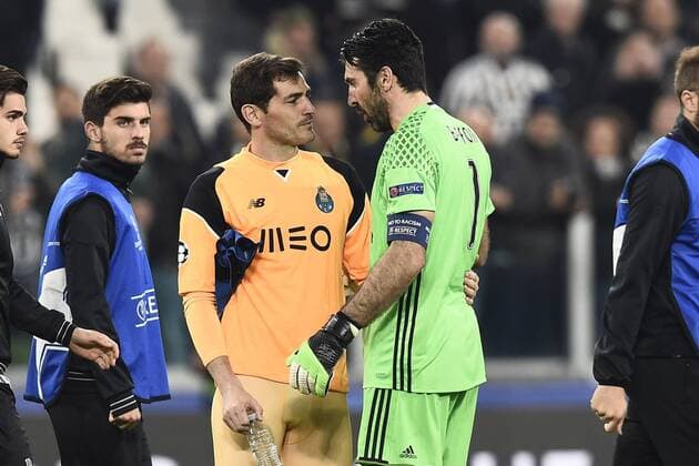Db Torino 14 03 2017 - Champions League Juventus-Porto foto Daniele Buffa Image nella foto: Gianluigi Buffon-Iker Casillas 