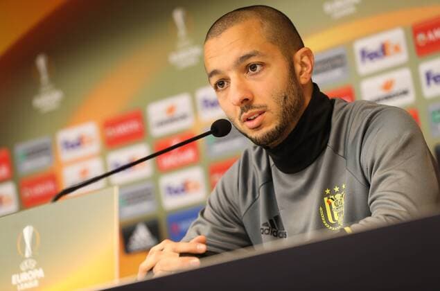 Anderlecht s Sofiane Hanni pictured during a press conference PK Pressekonferenz of Belgian soccer team RSC Anderlecht in Anderlecht, Wednesday 15 March 2017. Tomorrow Anderlecht is playing a return 1 8 final game of the Europa League competition against Cyprus team Apoel Nicosie. First leg in Nicosie ended on a 0-1 result. VIRGINIExLEFOUR  x05064975x