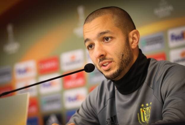 Anderlecht s Sofiane Hanni pictured during a press conference PK Pressekonferenz of Belgian soccer team RSC Anderlecht in Anderlecht, Wednesday 15 March 2017. Tomorrow Anderlecht is playing a return 1 8 final game of the Europa League competition against Cyprus team Apoel Nicosie. First leg in Nicosie ended on a 0-1 result. VIRGINIExLEFOUR  x05064976x