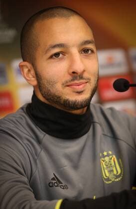 Anderlecht s Sofiane Hanni pictured during a press conference PK Pressekonferenz of Belgian soccer team RSC Anderlecht in Anderlecht, Wednesday 15 March 2017. Tomorrow Anderlecht is playing a return 1 8 final game of the Europa League competition against Cyprus team Apoel Nicosie. First leg in Nicosie ended on a 0-1 result. VIRGINIExLEFOUR  x05064973x