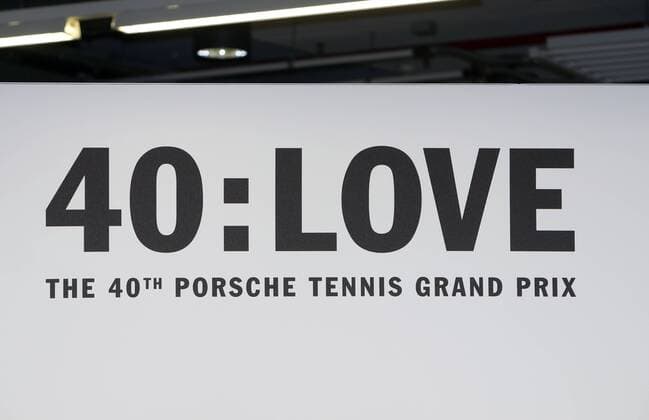 Porsche Tennis Grand Prix 2017 Pressekonferenz Deutschland, Stuttgart, 15.03.2017, Tennis, Porsche Tennis Grand Prix 2017, Pressekonferenz: Schriftzug Foto Bild Feature.