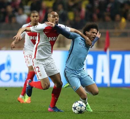 Themen der Woche - SPORT Bilder des Tages - SPORT Leroy Sane of Manchester City in a action with Fabinho of AS Monaco during the UEFA Champions League Round of 16 2nd Leg match at the Stage Louis ll Stadium, Monaco. Picture date: March 15th, 2017. Pic credit should read: David Klein Sportimage EDITORIAL USE ONLY. No use with unauthorised audio, video, data, fixture lists, club league logos or live services. Online in-match use limited to 120 images, no video emulation. No use in betting, games or single club league player publications.