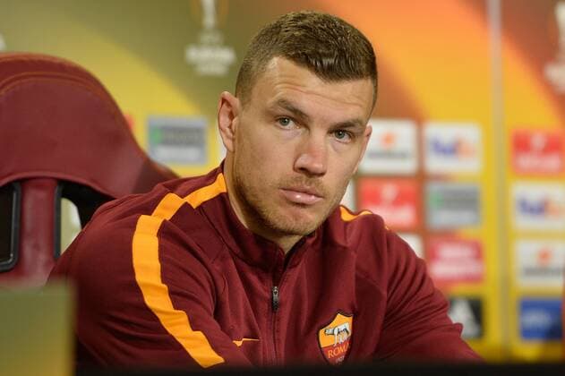 March 15, 2017 - Rome, Italy - Edin Dzeko of AS Roms attends a press conference PK Pressekonferenz at Centro Sportivo Fulvio Bernardini on March 15, 2017 in Rome, Italy. AS Roma press and training session  - ZUMAn230 20170315_zaa_n230_138 Copyright: xSilviaxLorex