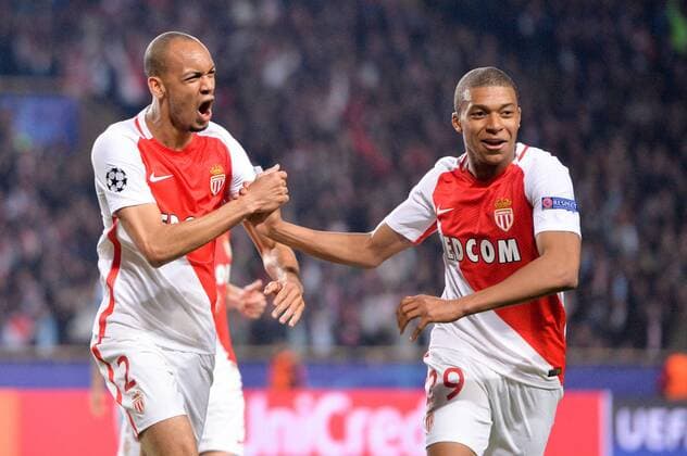 29 Kylian MBAPPE (mon) - 02 Fabinho (mon) - JOIE - Fussball, Champions League, AS Monaco vs. Manchester City - 15 03 2017 AnthonyBIBARD FEP Panoramic 