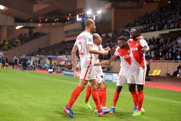 29 Kylian MBAPPE (mon) - 27 THOMAS LEMAR (mon) - 23 Benjamin Mendy (mon) - Fussball, Champions League, AS Monaco vs. Manchester City - 15 03 2017 AnthonyBIBARD FEP Panoramic 
