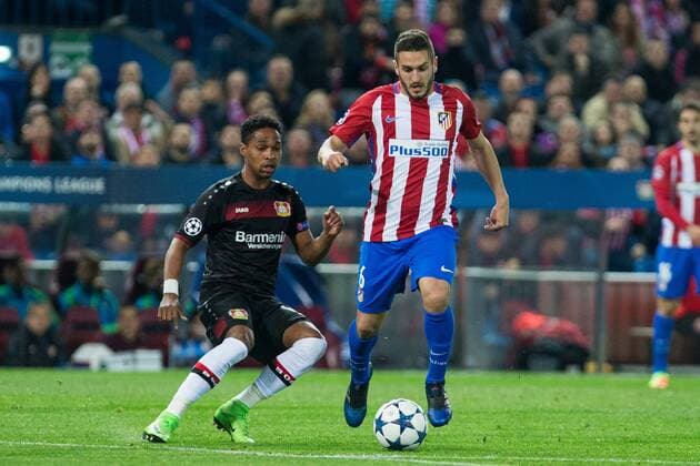 Koke Resurrecccion of Atletico de Madrid during the match of Uefa Champions League between Atletico de Madrid and Bayer Leverkusen at Vicente Calderon Stadium in Madrid, Spain. March 15, 2017.  (20170315009)