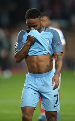Raheem Sterling of Manchester City leaves the pitch dejected during the UEFA Champions League Round of 16 2nd Leg match at the Stage Louis ll Stadium, Monaco. Picture date: March 15th, 2017. Pic credit should read: David Klein Sportimage EDITORIAL USE ONLY. No use with unauthorised audio, video, data, fixture lists, club league logos or live services. Online in-match use limited to 120 images, no video emulation. No use in betting, games or single club league player publications.