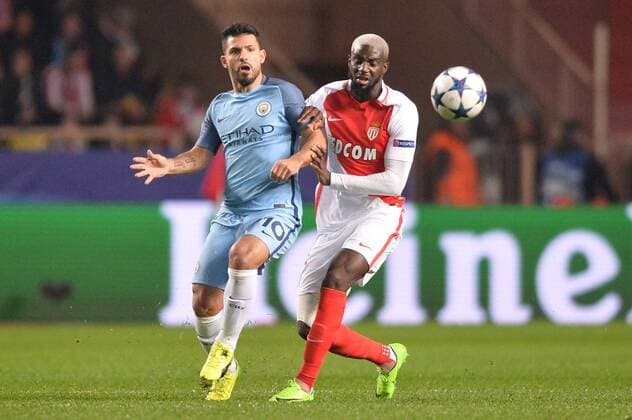 14 TIEMOUE BAKAYOKO (mon) - 10 SERGIO AGUERO (mc) - Fussball, Champions League, AS Monaco vs. Manchester City - 15 03 2017 AnthonyBIBARD FEP Panoramic 
