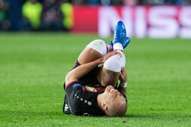 Javier Hernandez Chicharito of Bayer 04 Leverkusen during the match of Uefa Champions League between Atletico de Madrid and Bayer Leverkusen at Vicente Calderon Stadium in Madrid, Spain. March 15, 2017.  (20170315034)