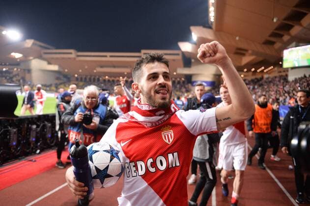Fußball, CL, AS Monaco - Manchester City 10 BERNARDO SILVA (mon) - FOOTBALL : AS Monaco vs Manchester City - Champions League - 15 03 2017 AnthonyBIBARD FEP Panoramic 