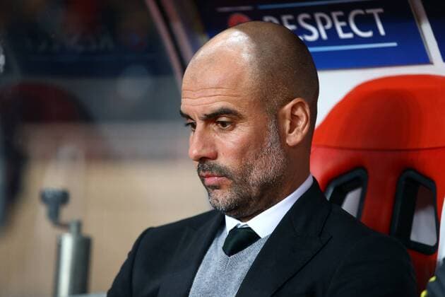Fußball, CL, AS Monaco - Manchester City March 15, 2017 - Monaco - Head coach JOSEP GUARDIOLA of Manchester City looks on ahead of the UEFA Champions League, round of 16, 2nd leg football match between AS Monaco and Manchester City on March 15, 2017 at Louis II stadium in Monaco. Football - UEFA Champions League - AS Monaco vs Manchester City FC  - ZUMAb169 20170315_zaa_b169_002 Copyright: xManuelxBlondeau Aop.Pressx