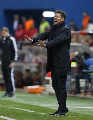 Second Leg of 1 8 Champions League match between Atletico Madrid and Bayer Leverkusen. In this picture, Simeone. xFOTOxCHEMAxREYx 