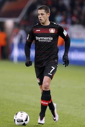 CHICHARITO Team Bayer 04 Leverkusen DFL Fussball Bundesliga Saison 2016-2017 Spiel Bayer 04 Leverkusen-Werder Bremen 1 : 1 am 10.03.2017 in der BayArena 