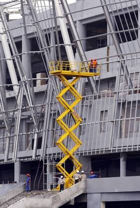 ROSTOV-ON-DON, RUSSIA - MARCH 16, 2017: The construction site of Rostov Arena Stadium, a venue for 2018 FIFA World Cup WM Weltmeisterschaft Fussball matches. Valery Matytsin TASS  TS0447AF