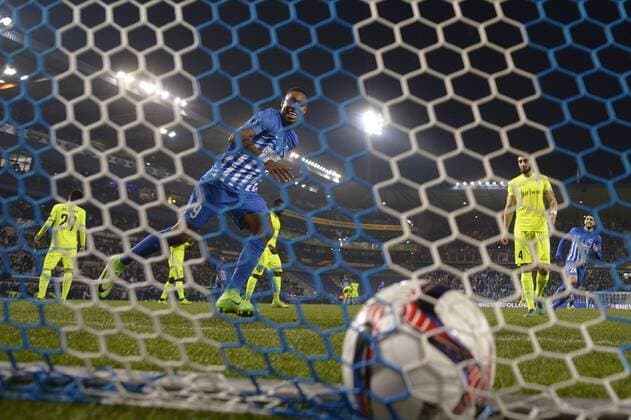 Genk s Jean-Paul Boetius celebrates during the return game of 1 8 finals of the Europa League competition between Belgian soccer team KRC Genk and Belgian club KAA Gent, Thursday 16 March 2017, in Genk. First leg in Gent ended on a 2-5 result. YORICKxJANSENS  x05065853x