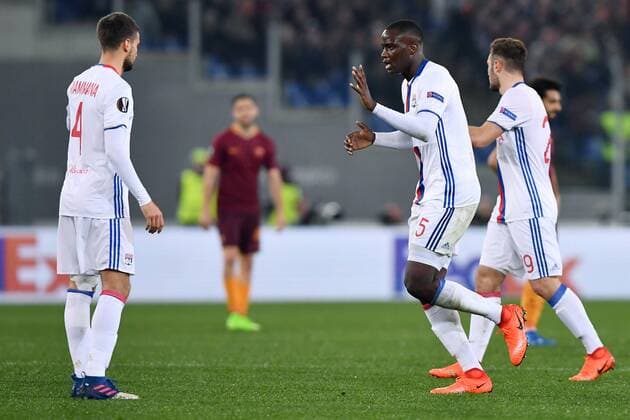 Fußball, EL, AS Rom - Olympique Lyon Football, Roma 16-03-2017 Europa League 2016 2017 Round of 16 AS Rom - Olympique Lyon esultanza gol Mouctar Diakhaby 