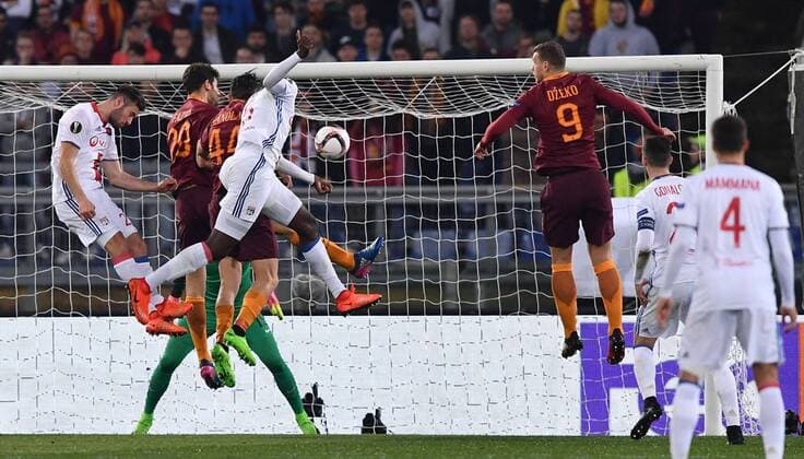 Fußball, EL, AS Rom - Olympique Lyon Football, Roma 16-03-2017 Europa League 2016 2017 Round of 16 AS Rom - Olympique Lyon gol Mouctar Diakhaby 
