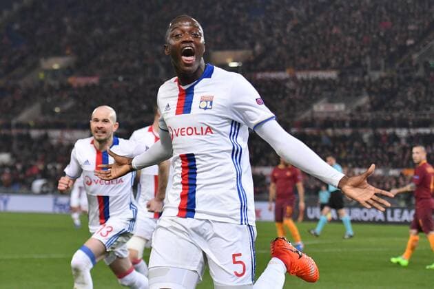 Esultanza Gol Mouctar Dikhaby Lyon 0-1 Goal celebration Football, Roma 16-03-2017 Europa League 2016 2017 Round of 16 AS Rom - Olympique Lyon AndreaxStaccioli