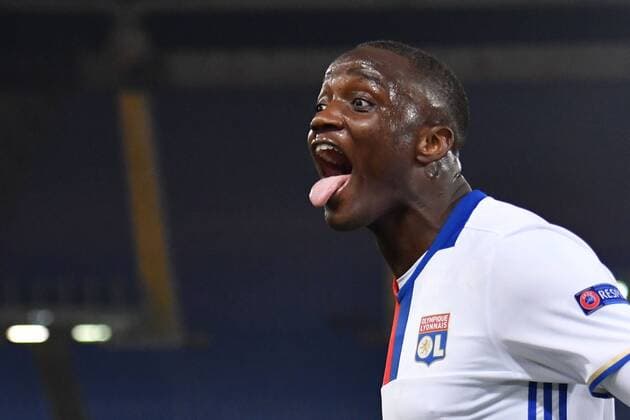 Fußball, EL, AS Rom - Olympique Lyon Esultanza Gol Mouctar Dikhaby Lyon 0-1 Goal celebration Football, Roma 16-03-2017 Europa League 2016 2017 Round of 16 AS Rom - Olympique Lyon AndreaxStaccioli