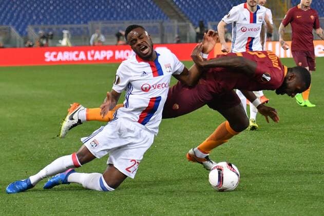 Fußball, EL, AS Rom - Olympique Lyon Alexandre Lacazette Lyon, Antonio Rudiger Roma Football, Roma 16-03-2017 Europa League 2016 2017 Round of 16 AS Rom - Olympique Lyon AndreaxStaccioli