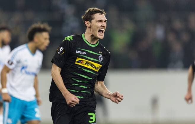 Mönchengladbach, 16.03.2017 Torjubel: Andreas Christensen (BMG) Borussia Mönchengladbach - FC Schalke 04