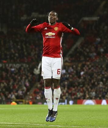 Paul Pogba of Manchester United ManU reacts after missing a chance during the UEFA Europa League Round of 16 2nd leg match at Old Trafford Stadium, Manchester. Picture date: March 16th, 2017. Pic credit should read: Matt McNulty Sportimage EDITORIAL USE ONLY. No use with unauthorised audio, video, data, fixture lists, club league logos or live services. Online in-match use limited to 120 images, no video emulation. No use in betting, games or single club league player publications.