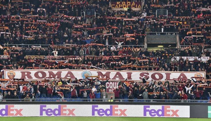 Football, Roma 16-03-2017 Europa League 2016 2017 Round of 16 AS Rom - Olympique Lyon tifosi Roma 