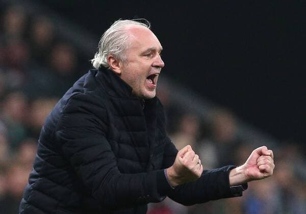 KRASNODAR, RUSSIA - MARCH 16, 2017: FC Krasnodarâ€™s head coach Igor Shalimov reacts during the 2016-17 UEFA Europa League Round of 16 Leg 2 football match between FC Krasnodar and Celta de Vigo at Krasnodar Stadium. Celta de Vigo won the game 2-0. Vitaly Timkiv TASS  TS044899