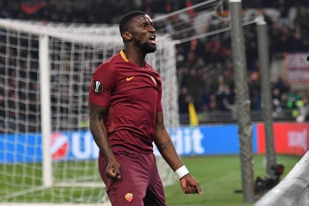 Esultanza Gol Antonio Rudiger Roma 2-1 Goal celebration Football, Roma 16-03-2017 Europa League 2016 2017 Round of 16 AS Rom - Olympique Lyon AndreaxStaccioli