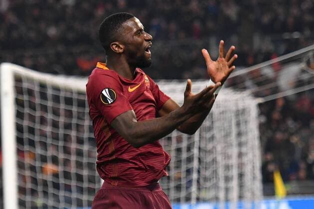 Esultanza Gol Antonio Rudiger Roma 2-1 Goal celebration Football, Roma 16-03-2017 Europa League 2016 2017 Round of 16 AS Rom - Olympique Lyon AndreaxStaccioli