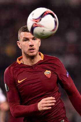 Edin Dzeko of AS Roma during the UEFA Europa League match between Roma and Olympique Lyonnais at Stadio Olimpico, Rome, Italy on 16 March 2017. Copyright: xGiuseppexMaffiax 14640024