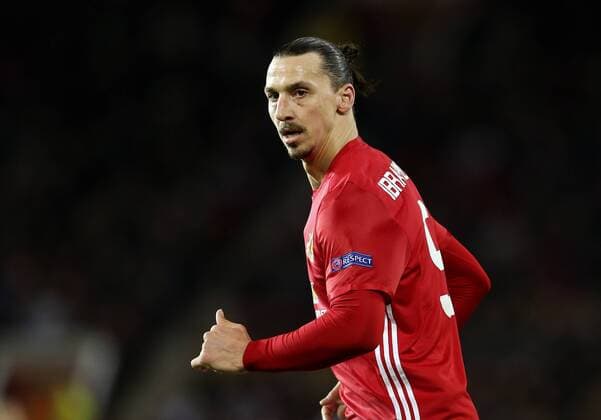 Zlatan Ibrahimovic of Manchester United ManU during the UEFA Europa League Round of 16 2nd leg match at Old Trafford Stadium, Manchester. Picture date: March 16th, 2017. Pic credit should read: Matt McNulty Sportimage EDITORIAL USE ONLY. No use with unauthorised audio, video, data, fixture lists, club league logos or live services. Online in-match use limited to 120 images, no video emulation. No use in betting, games or single club league player publications.