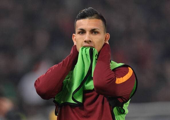 March 16, 2017 - Rome, Italy - Leandro Paredes during the Europe League football match A.S. Roma vs Olympique Lyonnais at the Olympic Stadium in Rome, on march 16, 2017. AS Roma v Olympique Lyonnais - UEFA Europa League Round of 16: Second Leg  - ZUMAn230 20170316_zaa_n230_198 Copyright: xSilviaxLorex