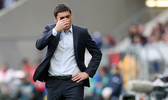 Fußball 1. Bundesliga: TSG 1899 Hoffenheim - Bayer 04 Leverkusen, 25. Spieltag am 18.03.2017, xmdx, Tayfun KORKUT (Trainer, Bayer 04 Leverkusen) TSG 1899 Hoffenheim - Bayer 04 Leverkusen