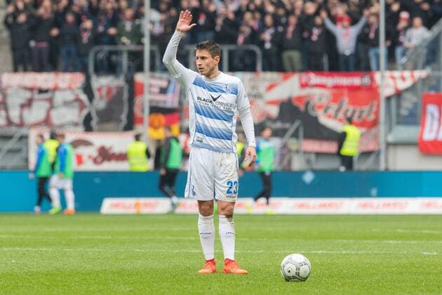18.03.2017 , DU Duisburg , Fussball Fußball , Dritte 3. Liga , MSV Duisburg - Rot-Weiss Erfurt. Fabian Schnellhardt (Duisburg)