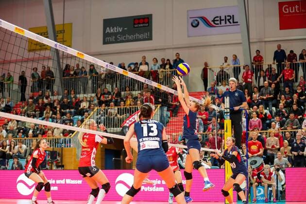 1. Bundesliga Volleyball Frauen Playoffs, 18.03.2017, SC Potsdam vs. VC Wiesbaden, Potsdam Copyright: xKleindlx Eibner-Pressefotox EP_jkl