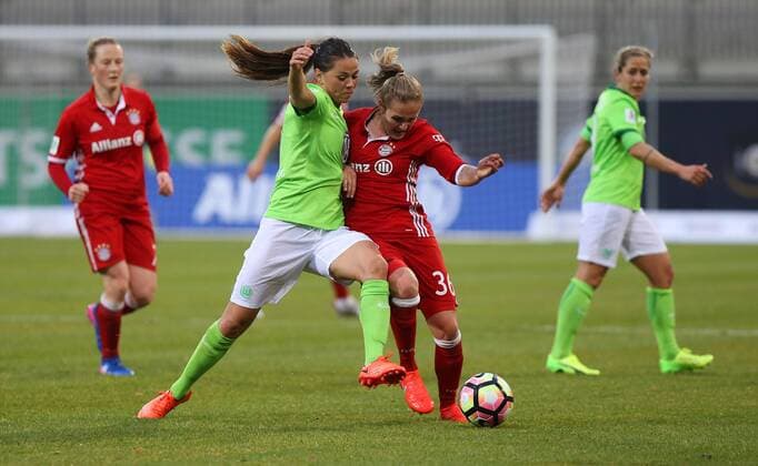 VfL vs Bayern, Frauen Wolfsburg, Deutschland. 19.03.2017, FUßBALL - VfL Wolfsburg vs FC Bayern München, 1. Allianz Frauen Bundesliga, Saison 2016-17. Bild zeigt: Sara Björk Gunnarsdottir (VfL Wolfsburg) Wolfsburg